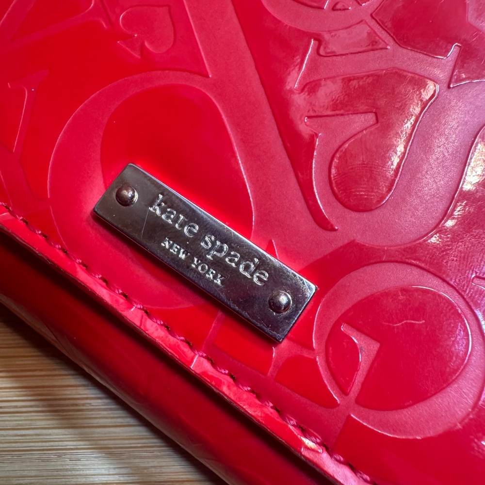 Kate Spade Patent Leather Alphabet Letter Wallet with Keyring